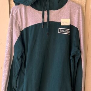 American Eagle Outfitters Green and Gray Hoodie
